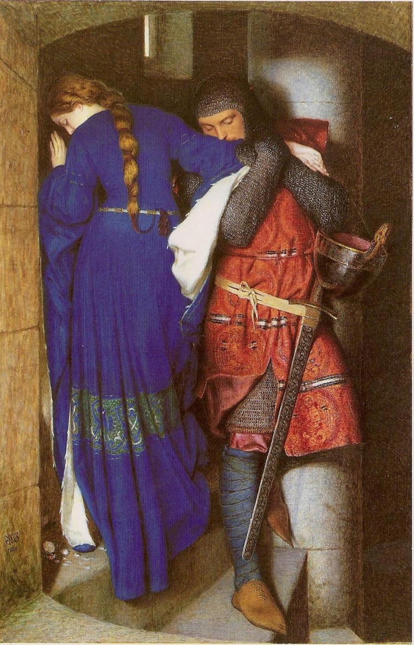 The Meeting on Turret Stairs, Frederick William Burton, Watercolour, 1864 