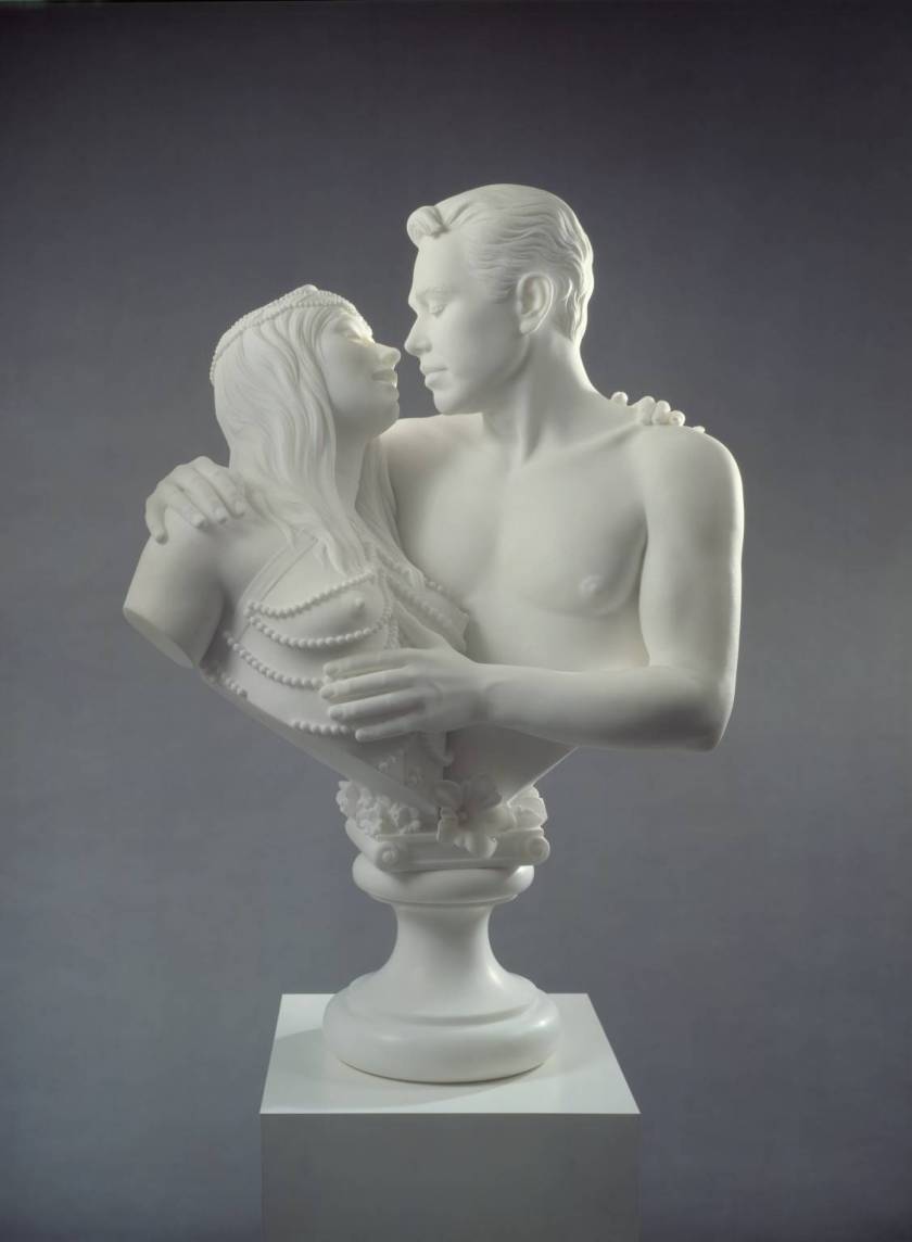 Bourgeois Bust – Jeff and IIona, Jeff Koons, White Marble, 1991