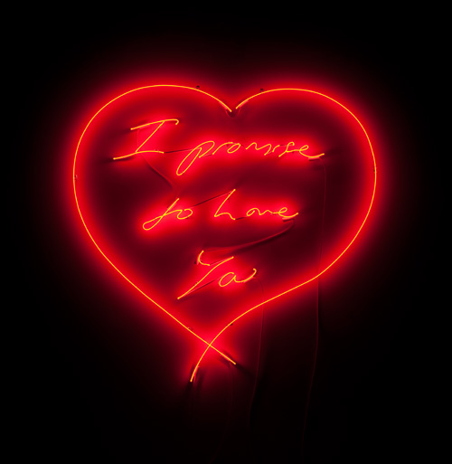 I promise to Love you, Tracy Emin, Clear red neon lights, 2007