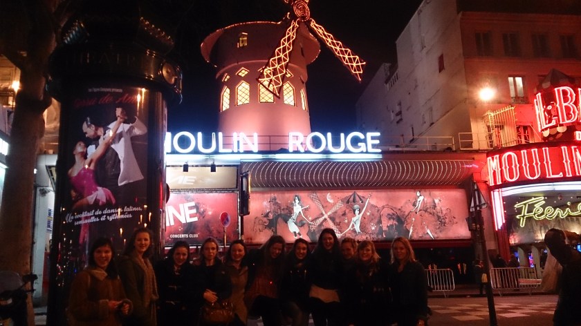 A photo of some of us outside the The Moulin Rouge!