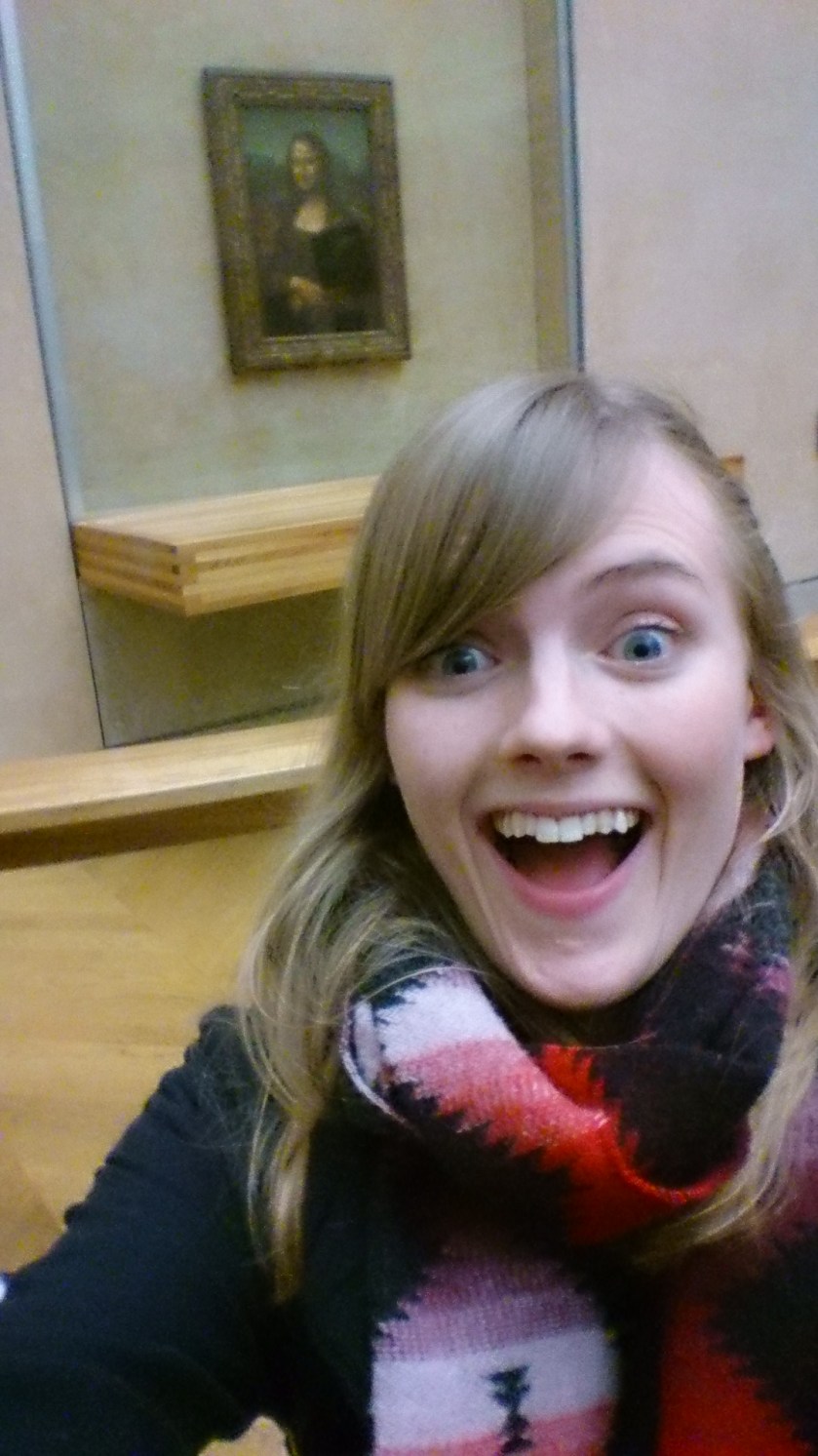 Selfie and the Mona Lisa - I couldn't resist!