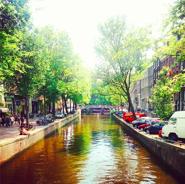 A typical street in Amsterdam
