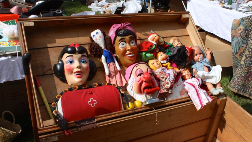 Some scary masks at the Flea Market!