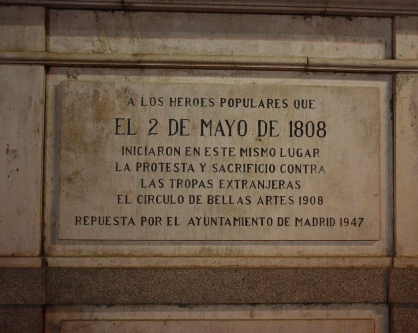 Dedication outside the Palace